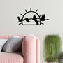 Wallity Accesorio Decorativo de Pared de Metal Negro 50x26 cm
